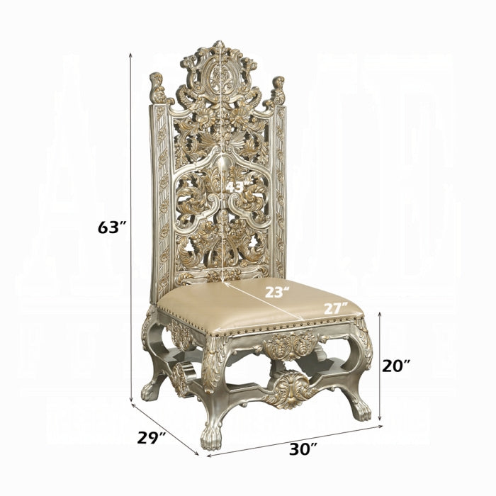 ACME Champagne & Gold Danae Side Chair (Set-2)