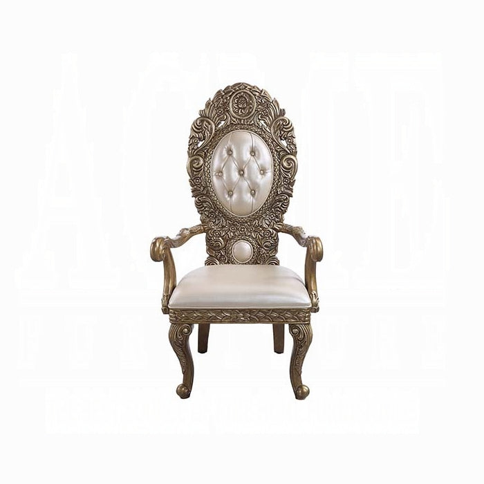 ACME Brown & Gold Constantine Arm Chair (Set-2)