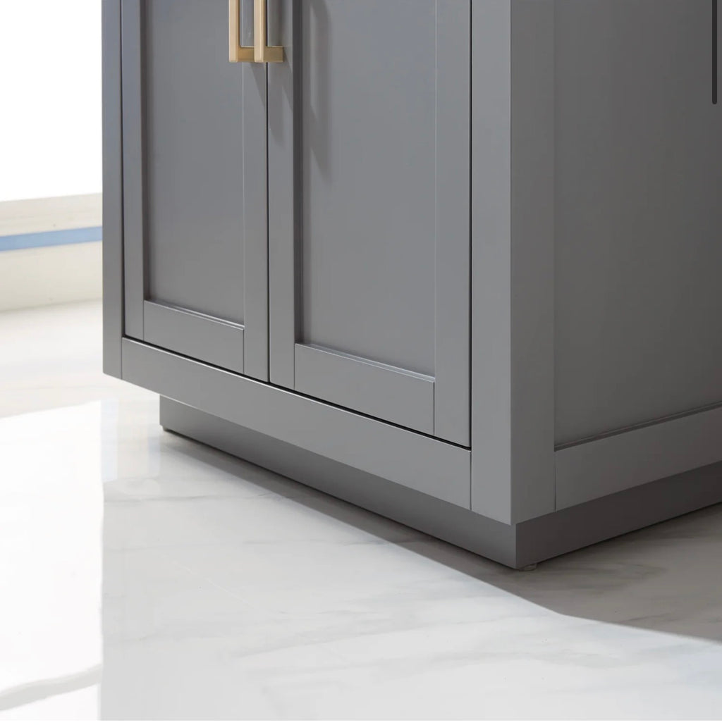 Altair Ivy 30" Single Bathroom Vanity Set and Carrara Marble Countertop
