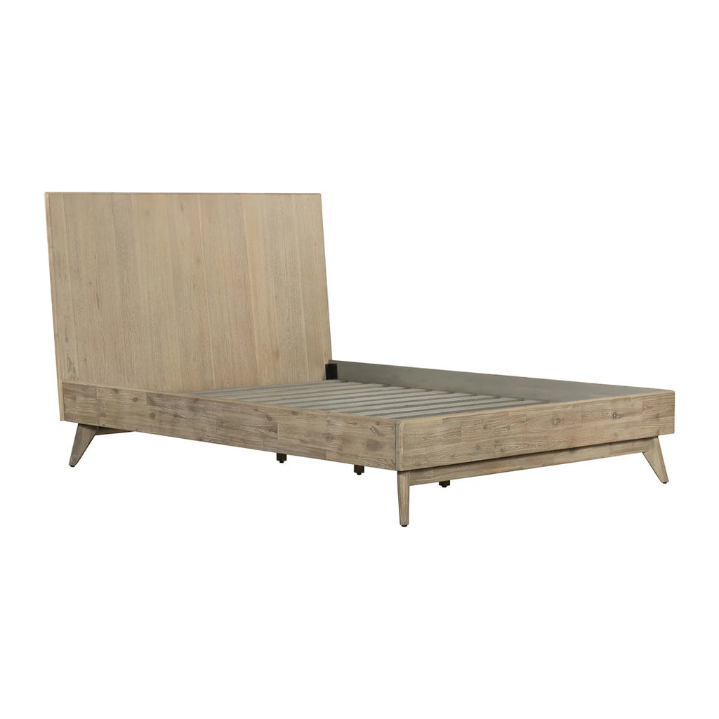 Armen Living Baly 3 Piece Acacia King or Queen Loft Bed and Nightstands Bedroom Set