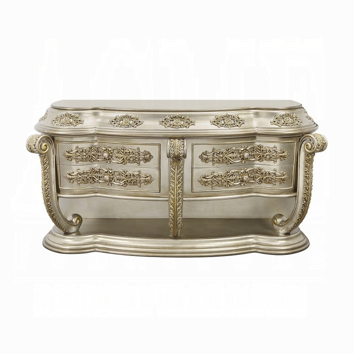 ACME Champagne & Gold Finish Danae Server