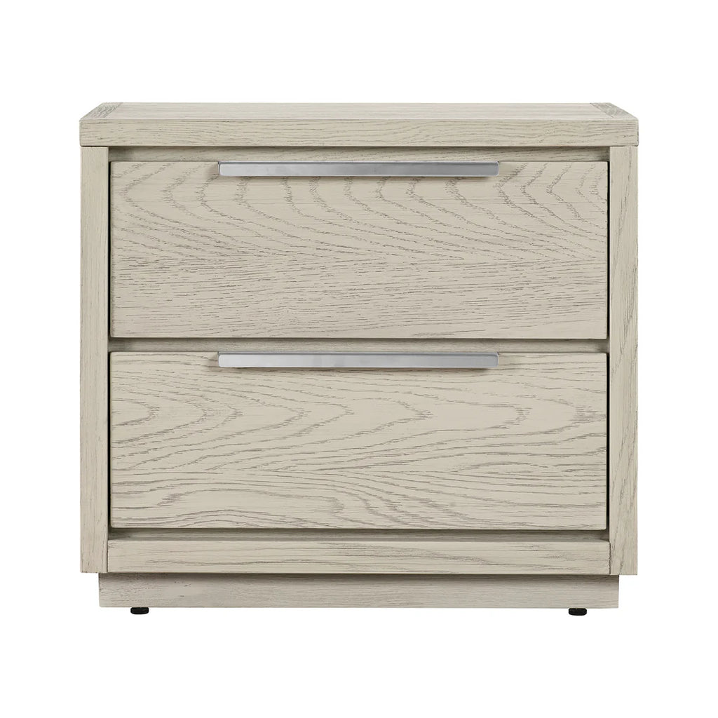 Armen Living Abbey King 4 Piece Bedroom Set in Gray Oak Wood