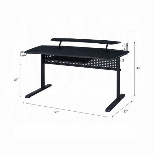 ACME Black Vildre Gaming Desk W/USB
