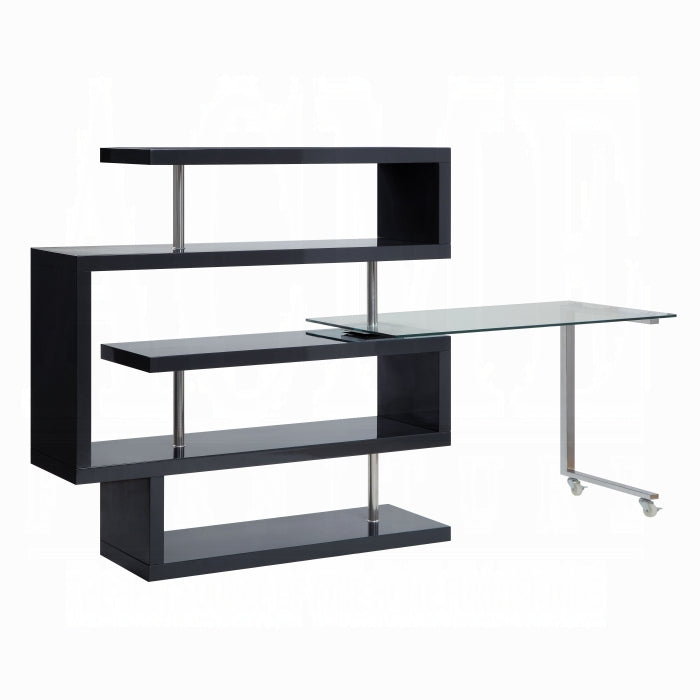 ACME Black Buck II Writing Desk W/Bookshelf
