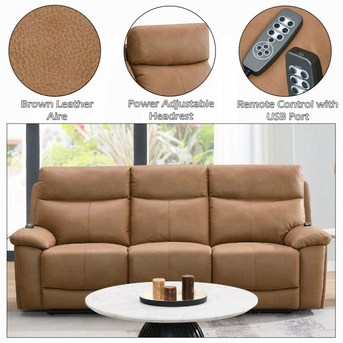 ACME Chavis Power Motion Sofa w/USB & Power Headrest