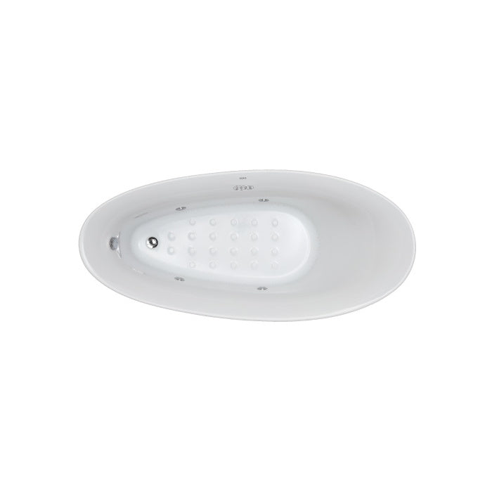 EAGO 6 Foot White Free Standing Air Bubble Bathtub