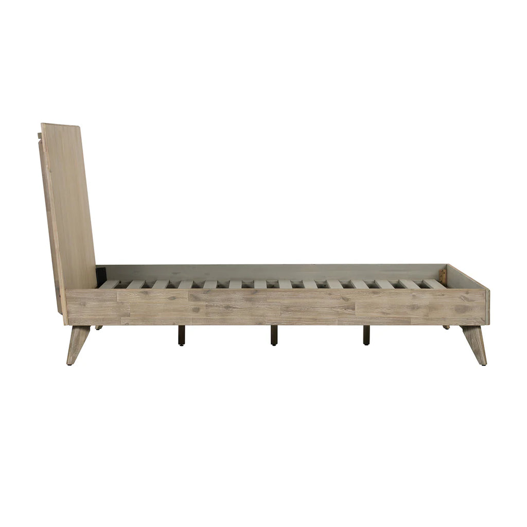 Armen Living Baly Acacia Mid-Century Platform Bed