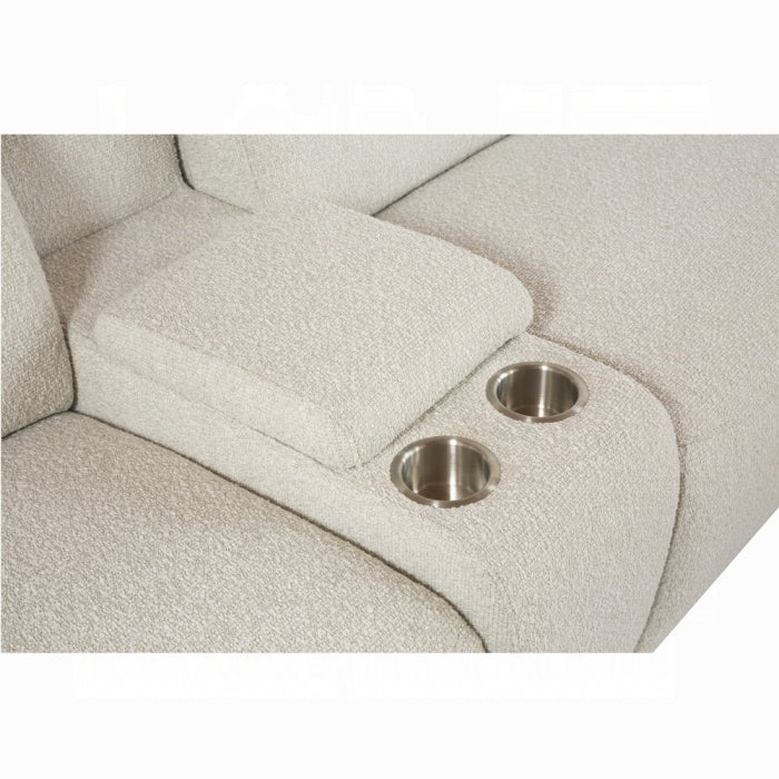 ACME Beige Boucle Dayana POWER MOTION SECTIONAL SOFA