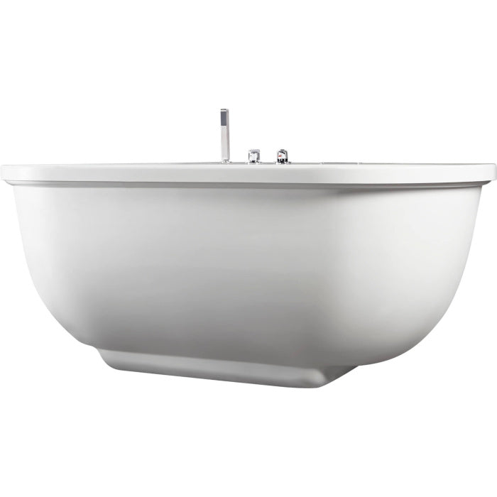 EAGO 6 ft Acrylic White Whirlpool Bathtub w Fixtures