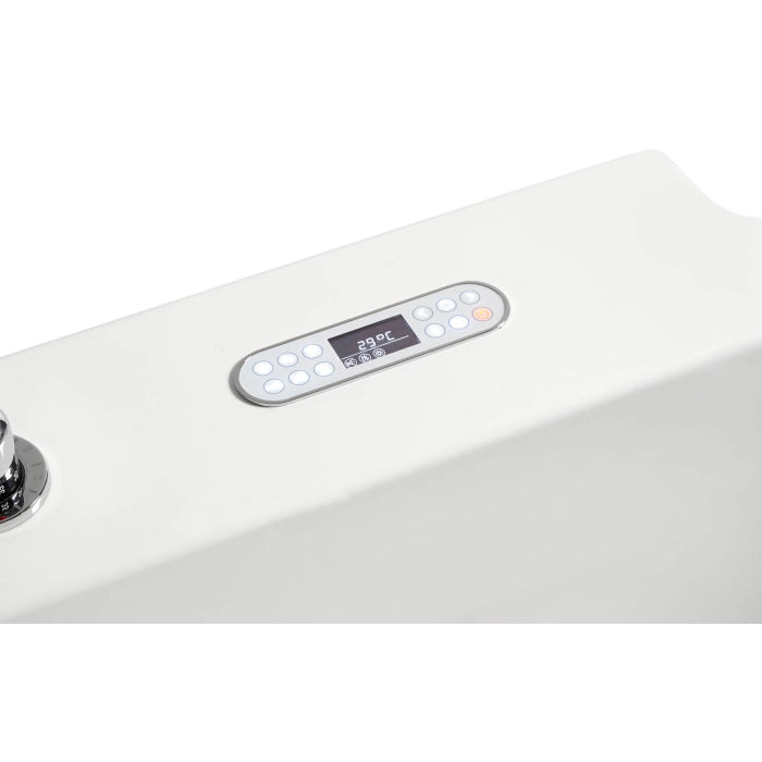 EAGO 6 ft Acrylic White Whirlpool Bathtub w Fixtures