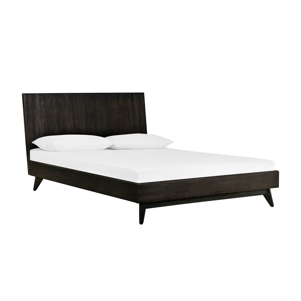 Armen Living Baly 3 Piece Acacia King or Queen Loft Bed and Nightstands Bedroom Set