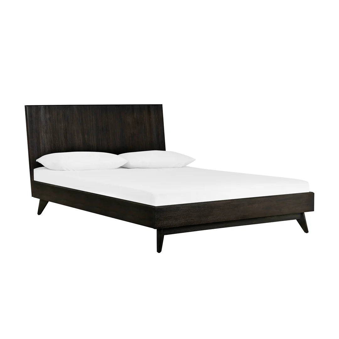Armen Living Baly 3 Piece Acacia King or Queen Loft Bed and Nightstands Bedroom Set