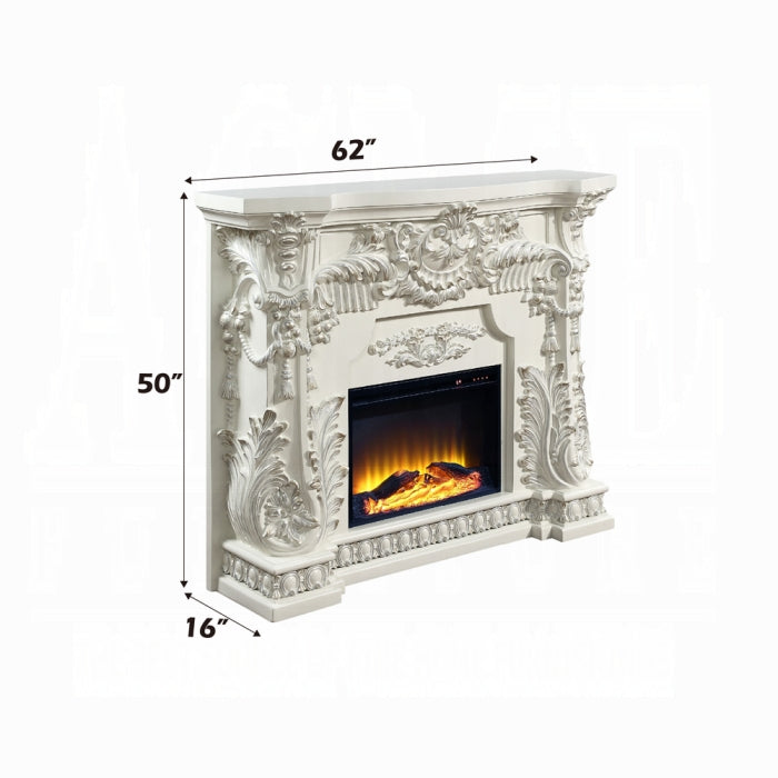 ACME Antique White  Adara Fireplace