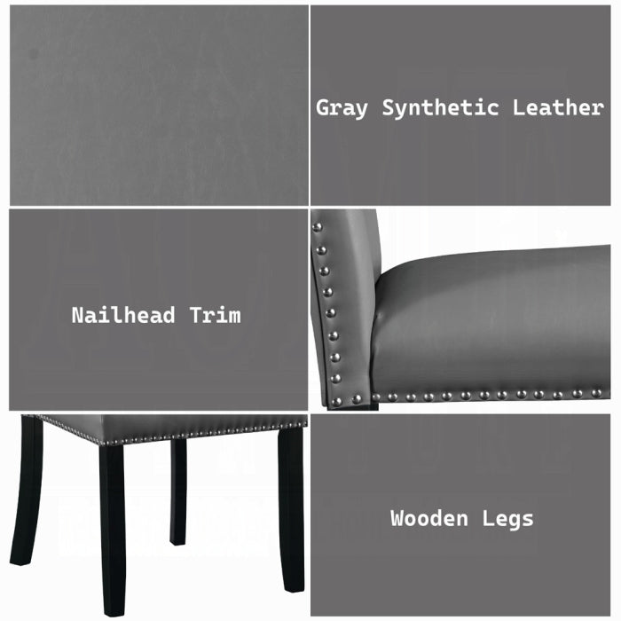 ACME Gray & Black Caralin Side Chair (Set-2)