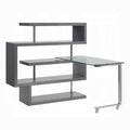 ACME  Grey Buck II Writing Desk W/Bookshelf