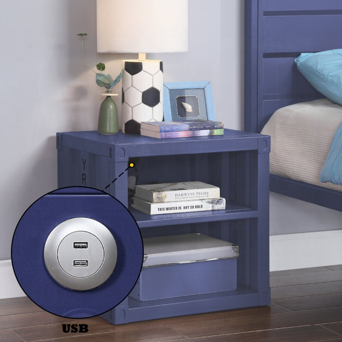 ACME Blue Cargo Nightstand W/USB