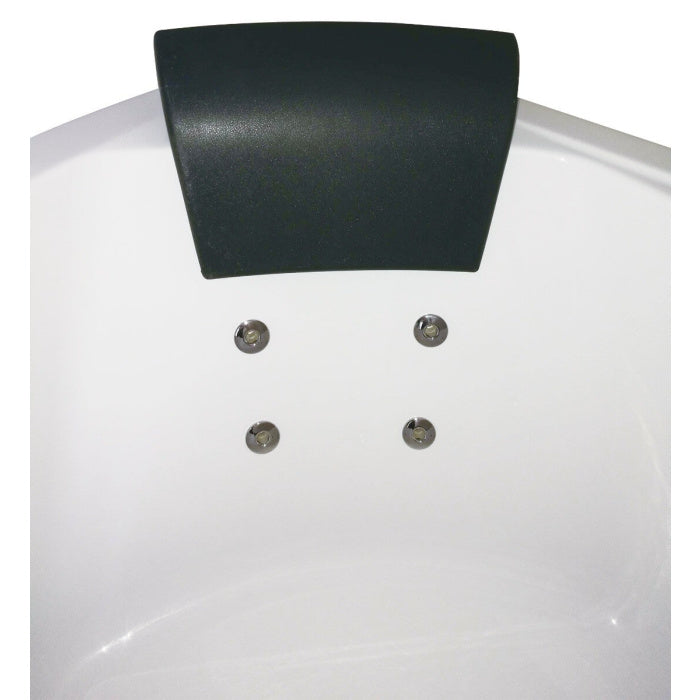 EAGO Rounded Modern Double Seat Corner Whirlpool Bath Tub with Fixtures