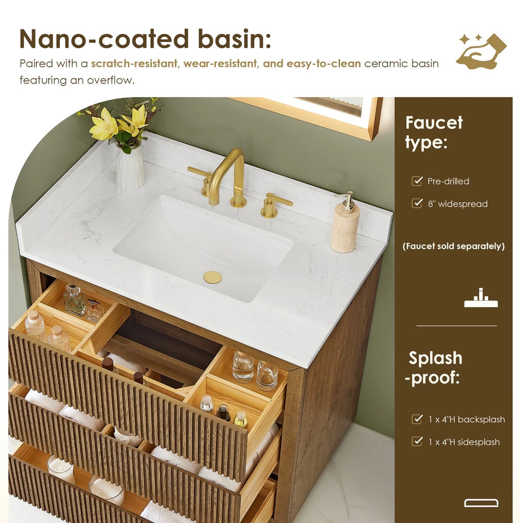 Altair Navan 30"/36"/48"/60"/72" single/double vanity with top