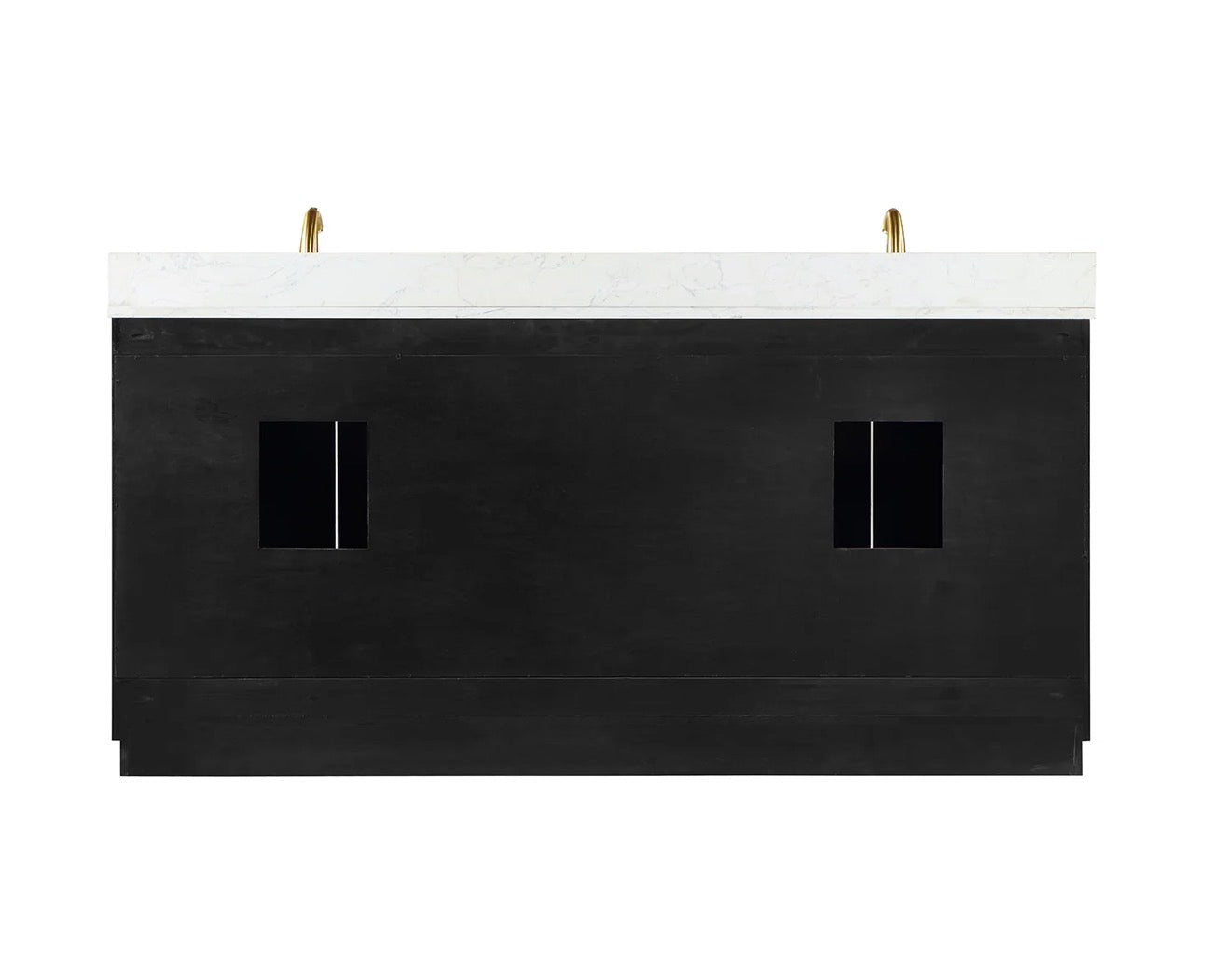 Altair Gazsi 72" Double Bathroom Vanity Set with Grain White Engineered Stone Countertop