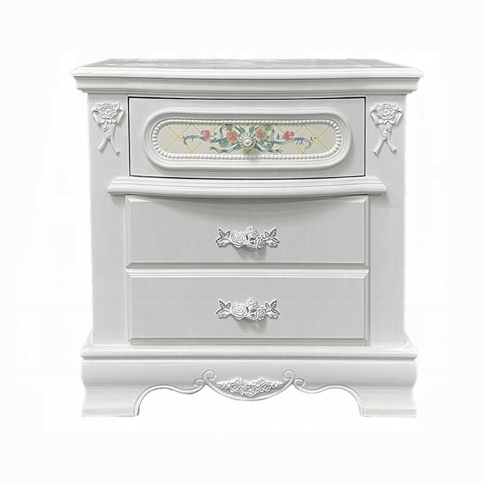 ACME White Flora Nightstand