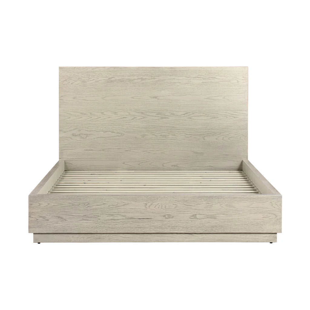 Armen Living Abbey King 4 Piece Bedroom Set in Gray Oak Wood