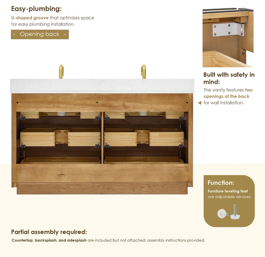 Altair Navan 30"/36"/48"/60"/72" single/double vanity with top