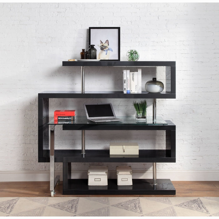 ACME Black Buck II Writing Desk W/Bookshelf