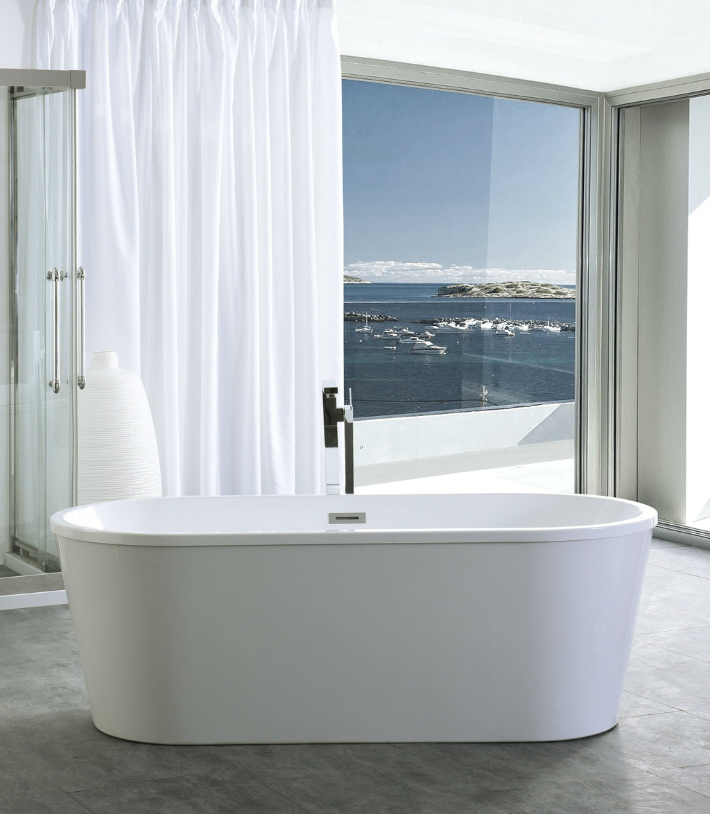 Legion Furniture 67" White Acrylic Tub - NO Faucet