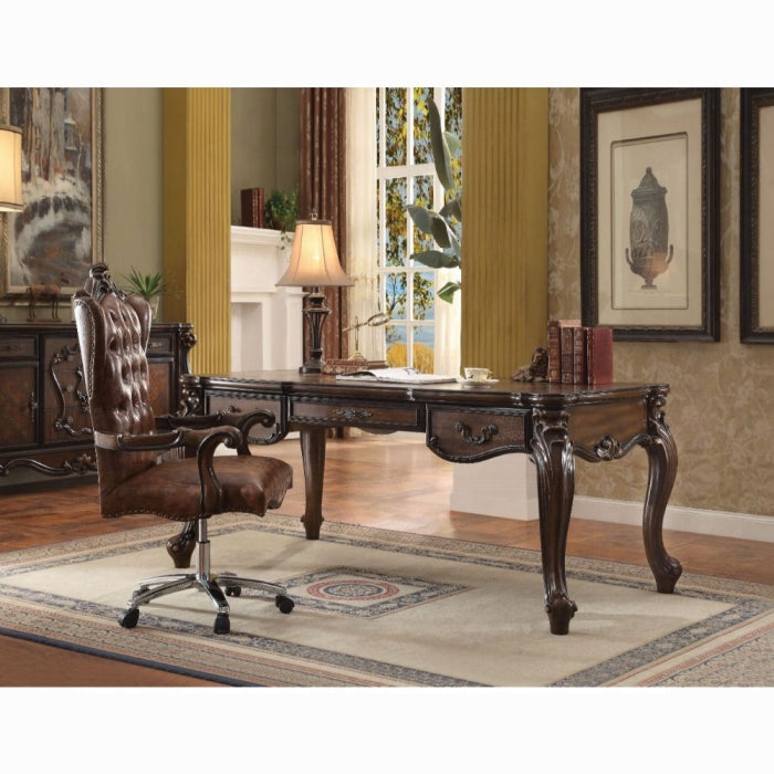 ACME Cherry Oak Versailles Executive Writing Desk