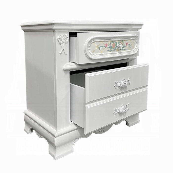 ACME White Flora Nightstand