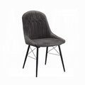 ACME Gray Abraham Side Chair (Set-2)