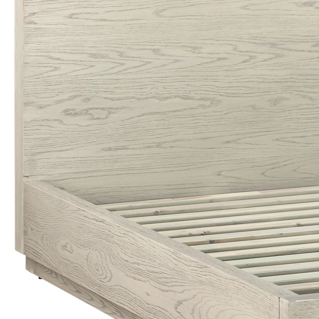 Armen Living Abbey King 3 Piece Bedroom Set in Gray Oak Wood