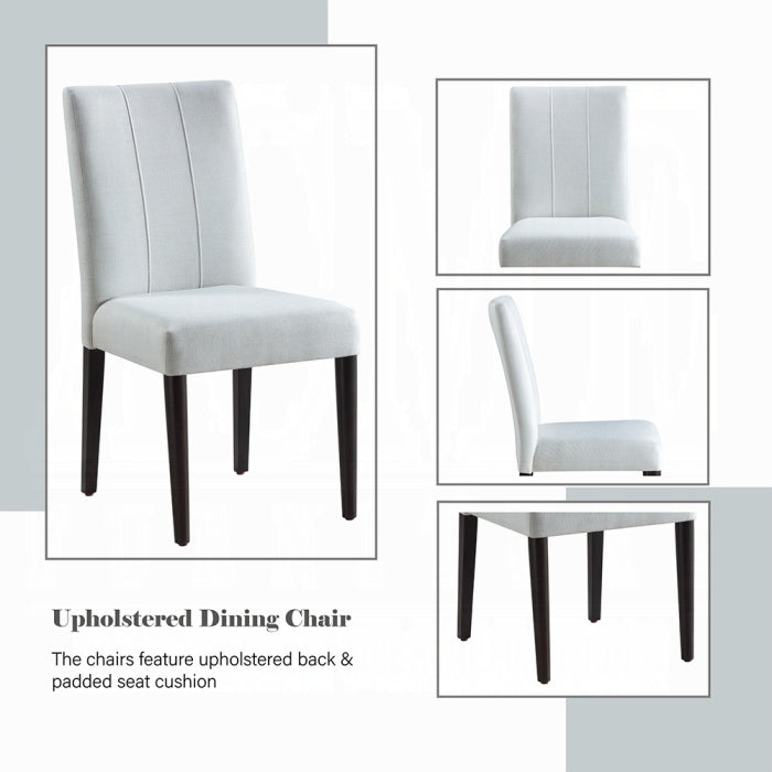 ACME White & Brown Carena Side Chair (Set-2)