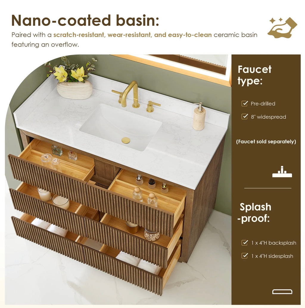 Altair Navan 30"/36"/48"/60"/72" single/double vanity with top