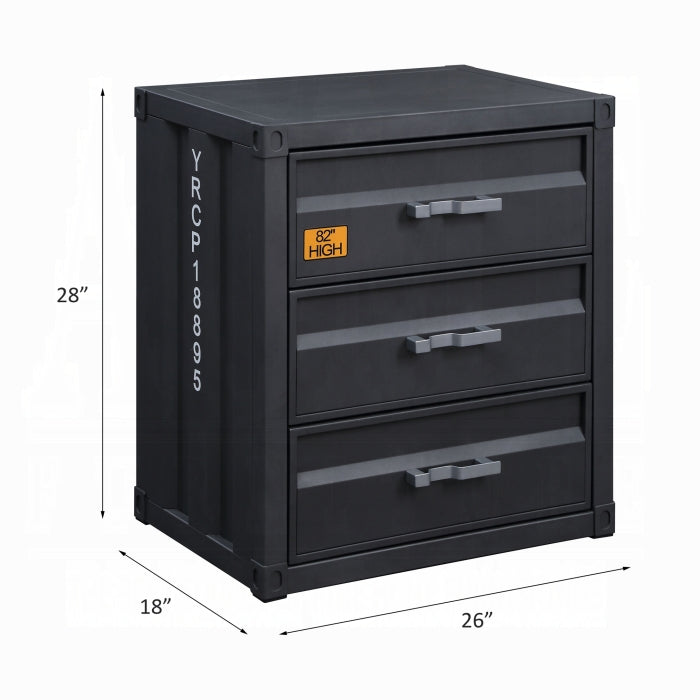 ACME Gray Cargo Chest W/3 Drawers