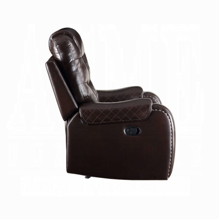 ACME Dark Brown Braylon Motion Loveseat W/Console