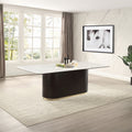 ACME Engineering Marble Top & Espresso Clayten Dining Table w/Marble Top