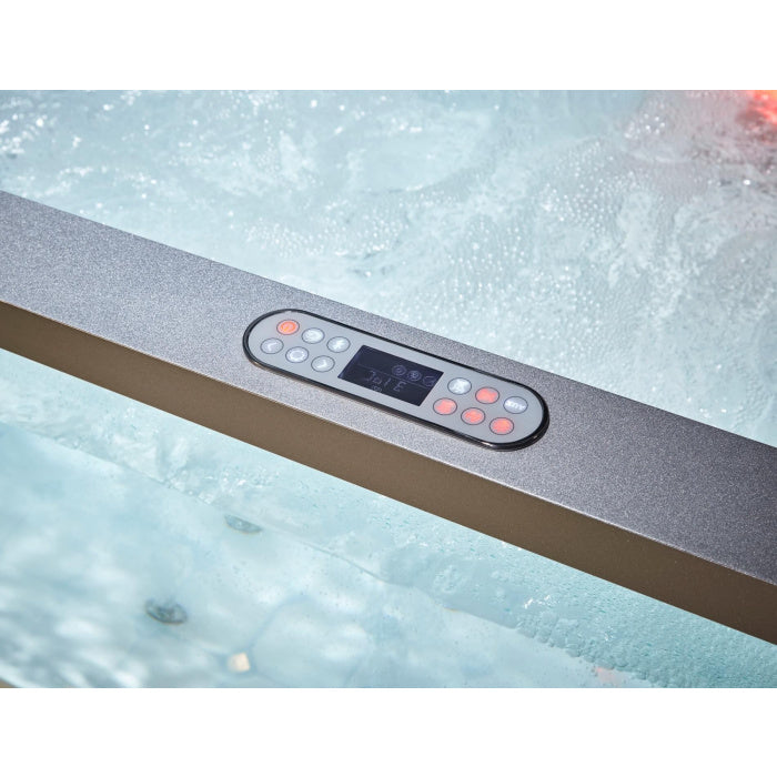EAGO 6 ft Clear Rectangular Acrylic Whirlpool Bathtub for Two