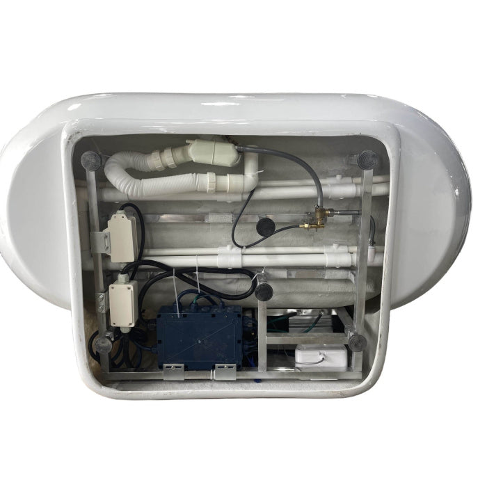 EAGO 6 ft Acrylic White Whirlpool Bathtub w Fixtures