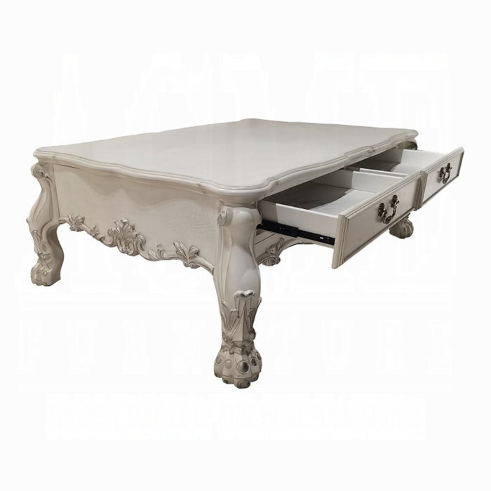 ACME Vintage Bone White Dresden Coffee Table