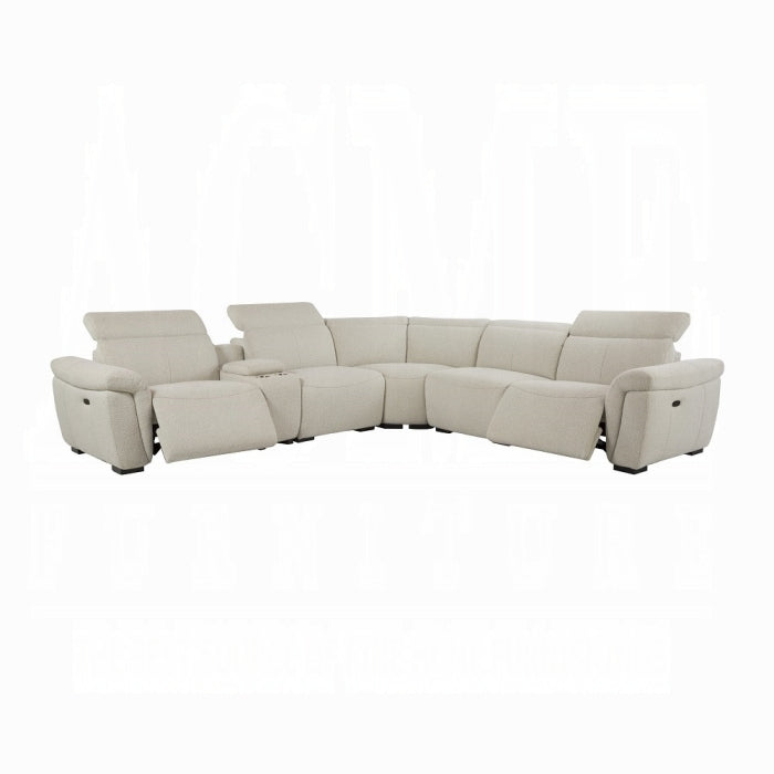 ACME Beige Boucle Dayana POWER MOTION SECTIONAL SOFA