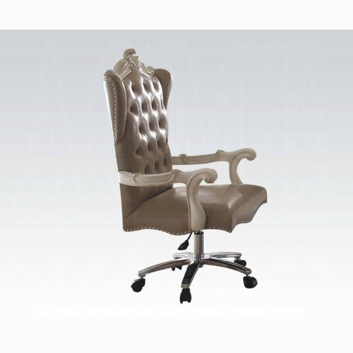 ACME Gray & Bone White Versailles Executive Office Chair