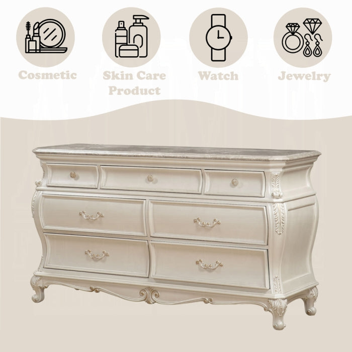 ACME Chantelle Dresser W/Marble Top