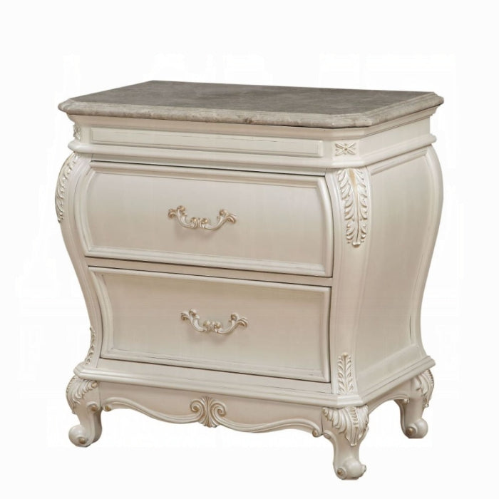 ACME Chantelle Nightstand W/Marble Top