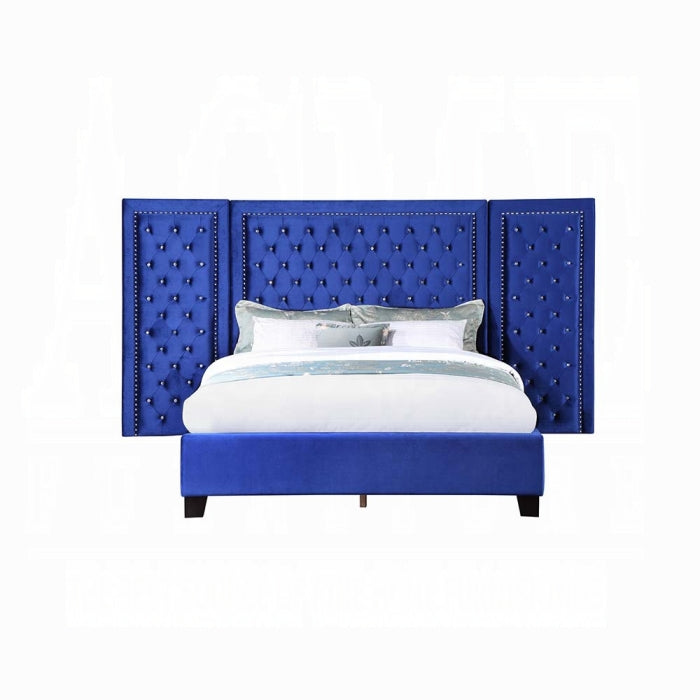 ACME Blue Damazy Queen Bed