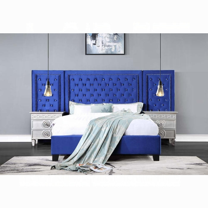 ACME Blue Damazy Queen Bed