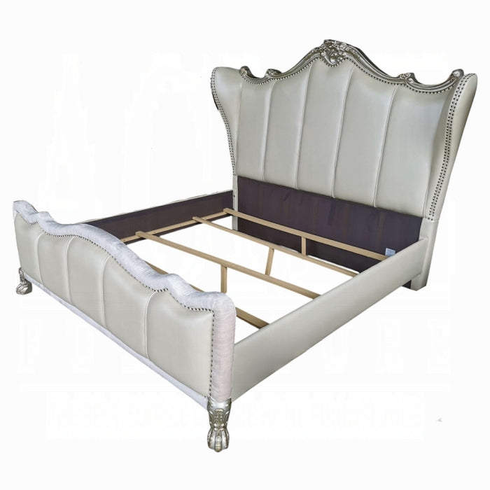 ACME White and Gold Dresden II EK Bed