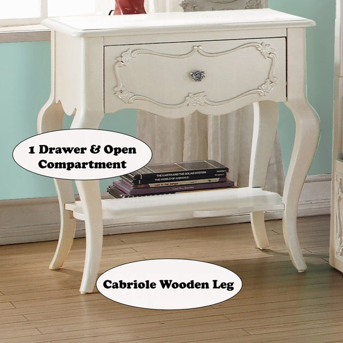 ACME White Edalene Nightstand