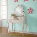 ACME White Edalene Vanity Desk W/Mirror