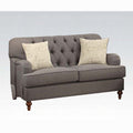 ACME Gray Alianza Loveseat W/2 Pillows